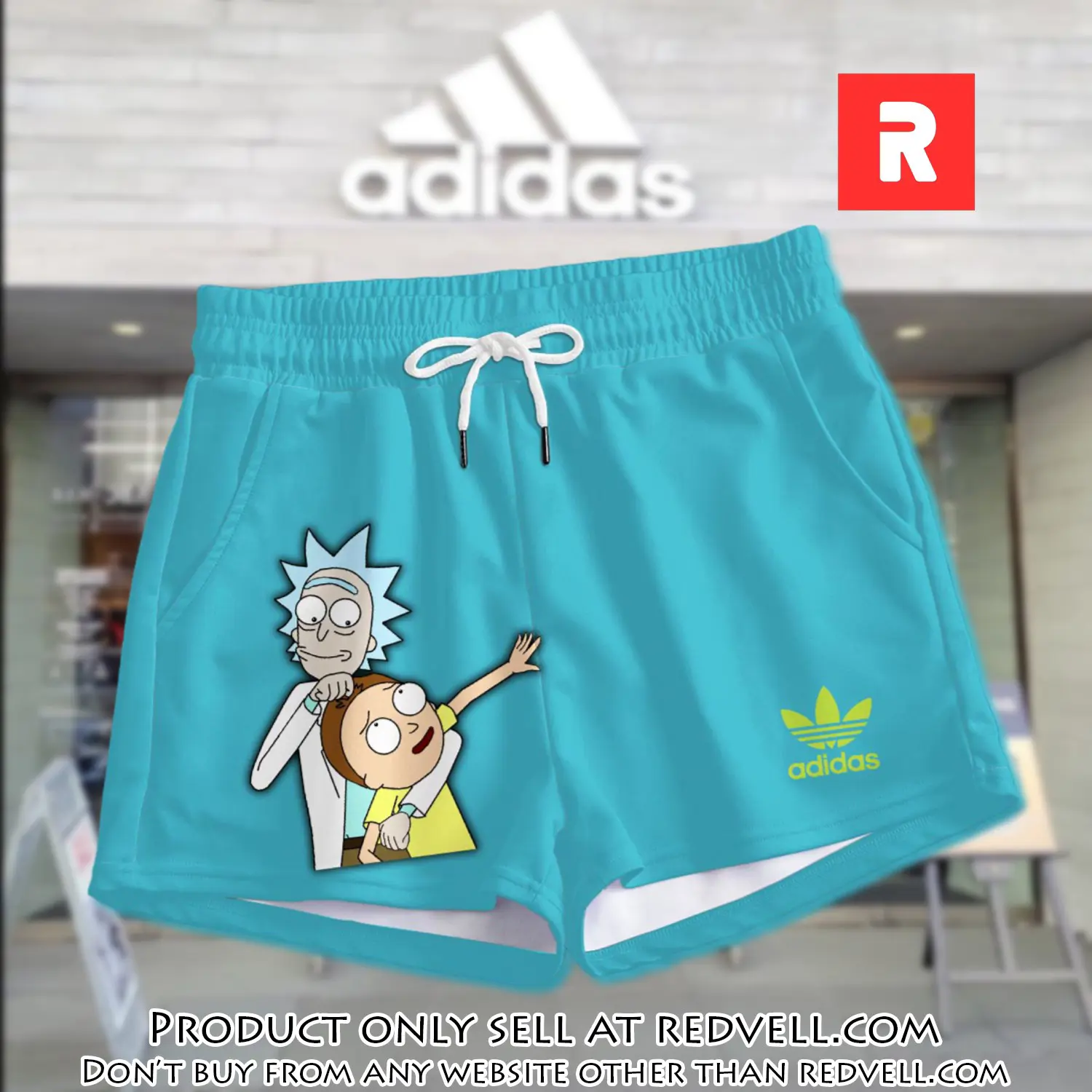 Premium rick and morty in adidas women shorts lady beach shorts wms1084 rv5556118